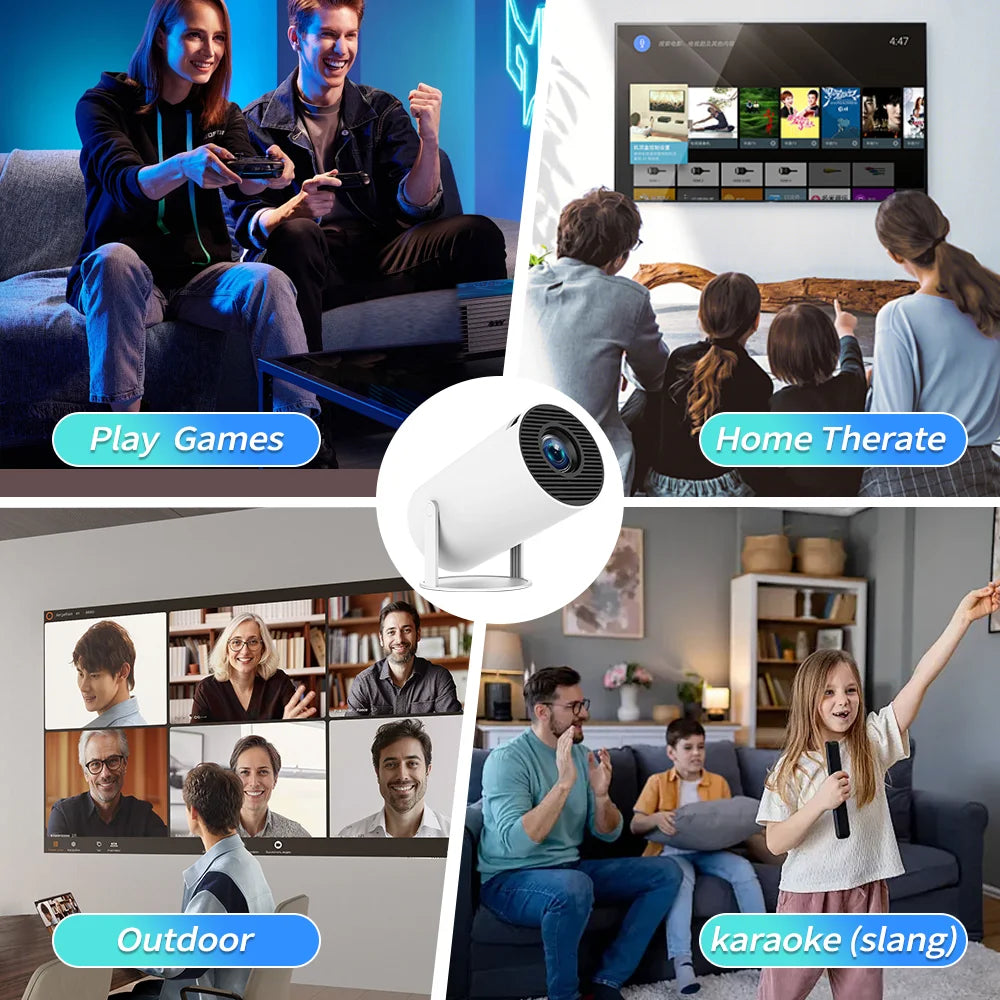 LynCast HY300PRO Mini Projector With WiFi6 BT5.4 4K