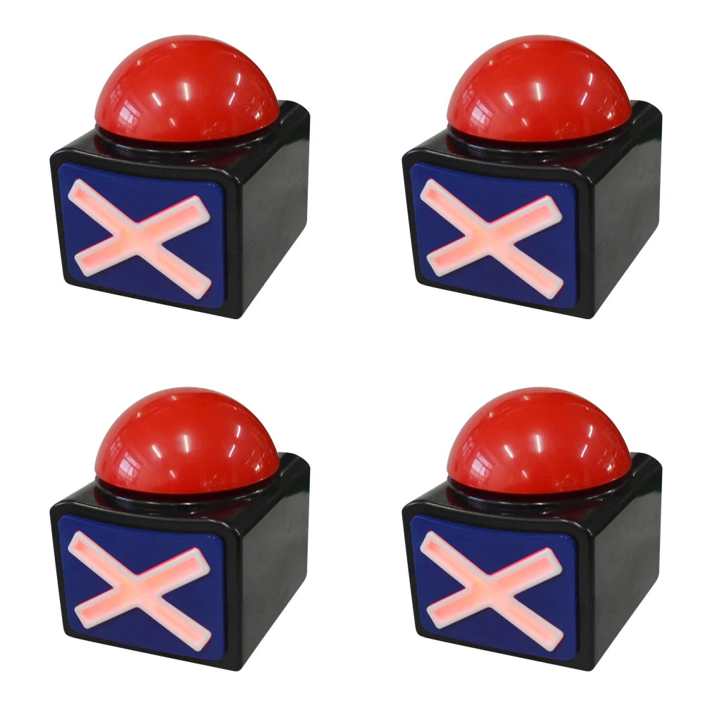 Red Buzzer Alarm Button Box with Sound and Light Trivia Quiz Got Talent Buzzer Answer Button for Contest/Game Show/ Party