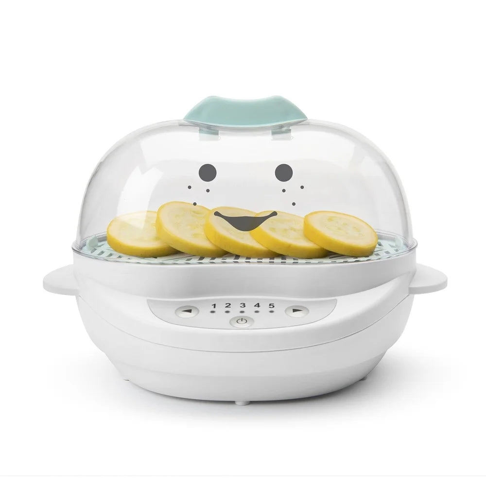 Baby Turbo Steamer with Timer Multi Functional Food Steamer Defroster Sterilizer Egg Cooker Includes Trays Measuring Cup