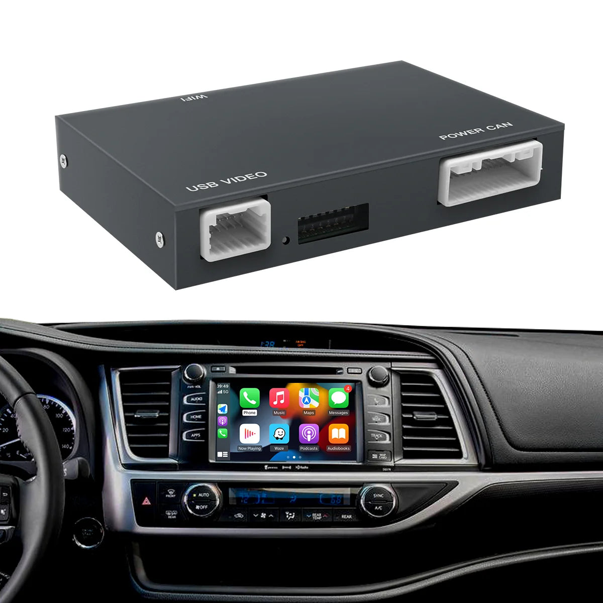 AUTOABC Wireless CarPlay Android Auto Module Decoder Toyota Vehicles