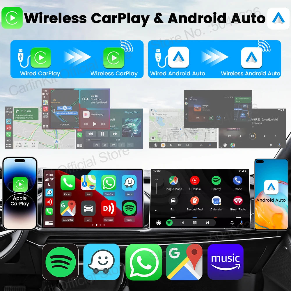 Carlinkit CarPlay Android Auto Wireless Adapter Five Point Zero Mini