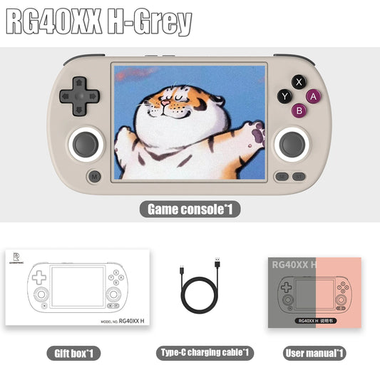 ANBERNIC RG40XX H Retro Handheld Game Console 4.0 Inch IPS Screen Linux System Built-in 64G TF Card 5488 Games Support HD-TV Out