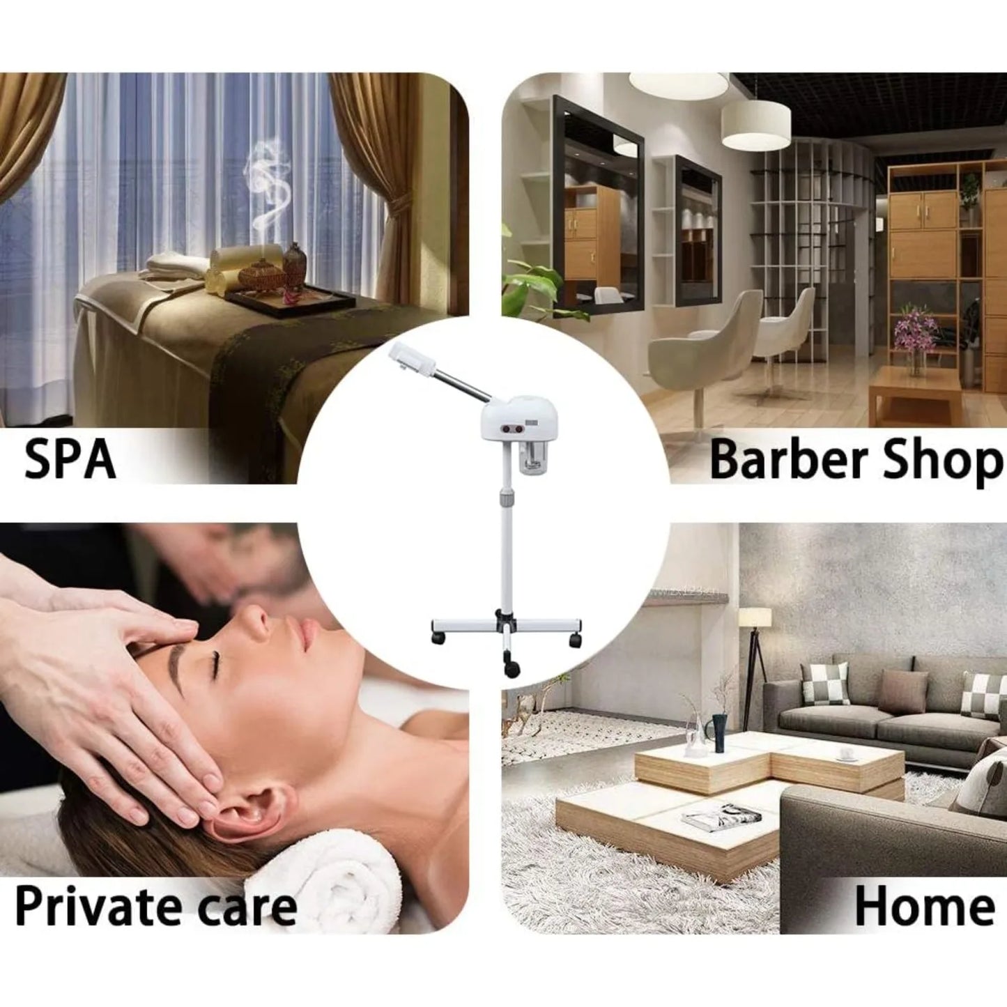 Bymaocar Professional Facial Steamer For Home Salon 360 Rotating Nozzle