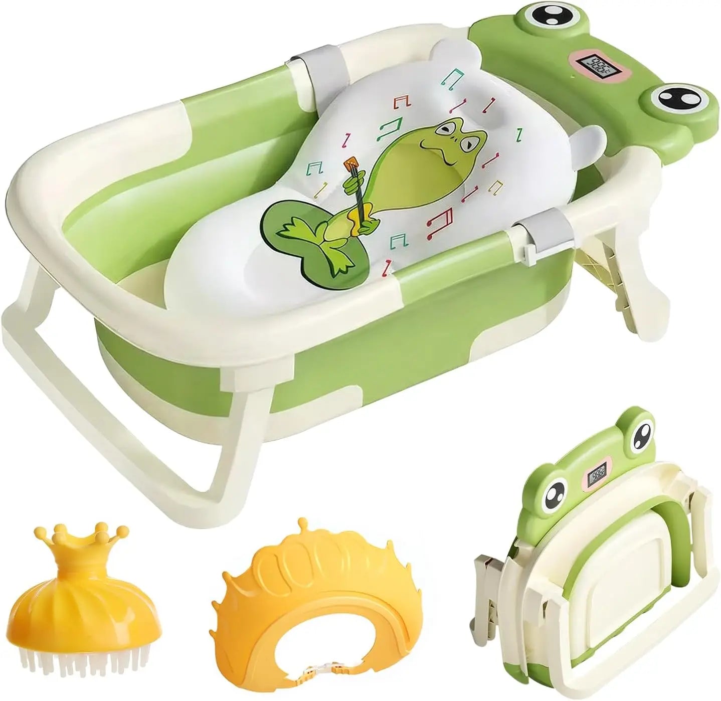 Hign-concerned Eco Friendly Foldable Baby Bath Tub With Temperature Indicator