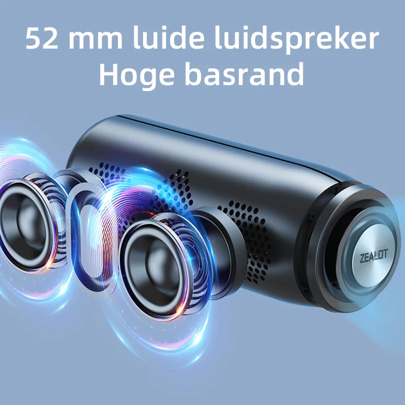 Zealot S51 Portable Bluetooth Speaker With Enhanced Bass IPX5