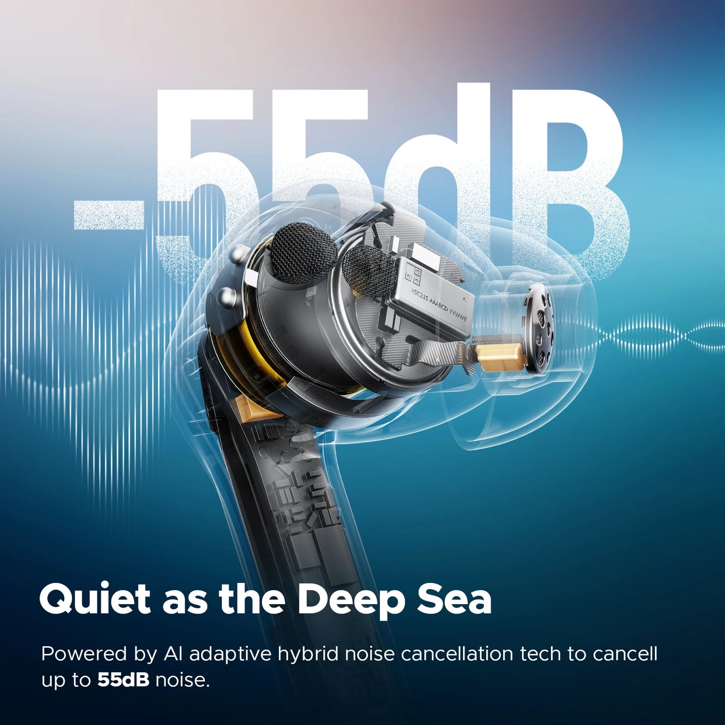 SoundPEATS Air5 Pro Wireless Earbuds Adaptive Hybrid ANC