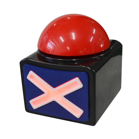 Red Buzzer Alarm Button Box with Sound and Light Trivia Quiz Got Talent Buzzer Answer Button for Contest/Game Show/ Party