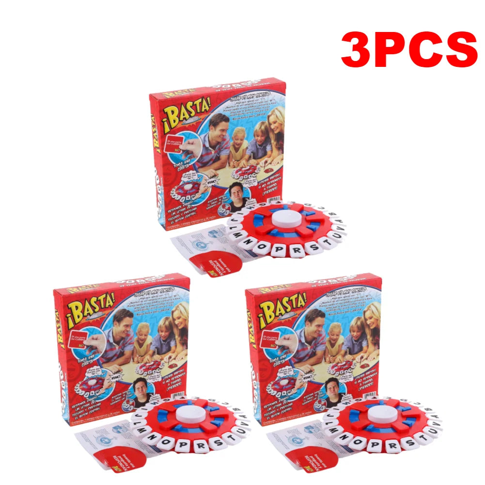 1/2/3PCS Spanish Puzzle Board Games Quick Thinking Letters Pressing Board Game Fast Paced Family Word Games For Adults Children