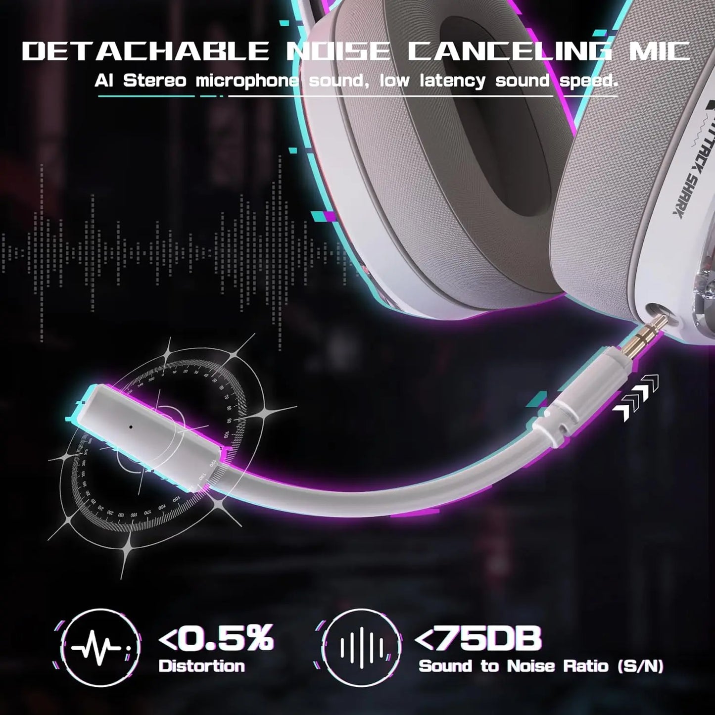 Mambasnake Attack Shark L60 Wireless Gaming Headset Tri Mode 40mm