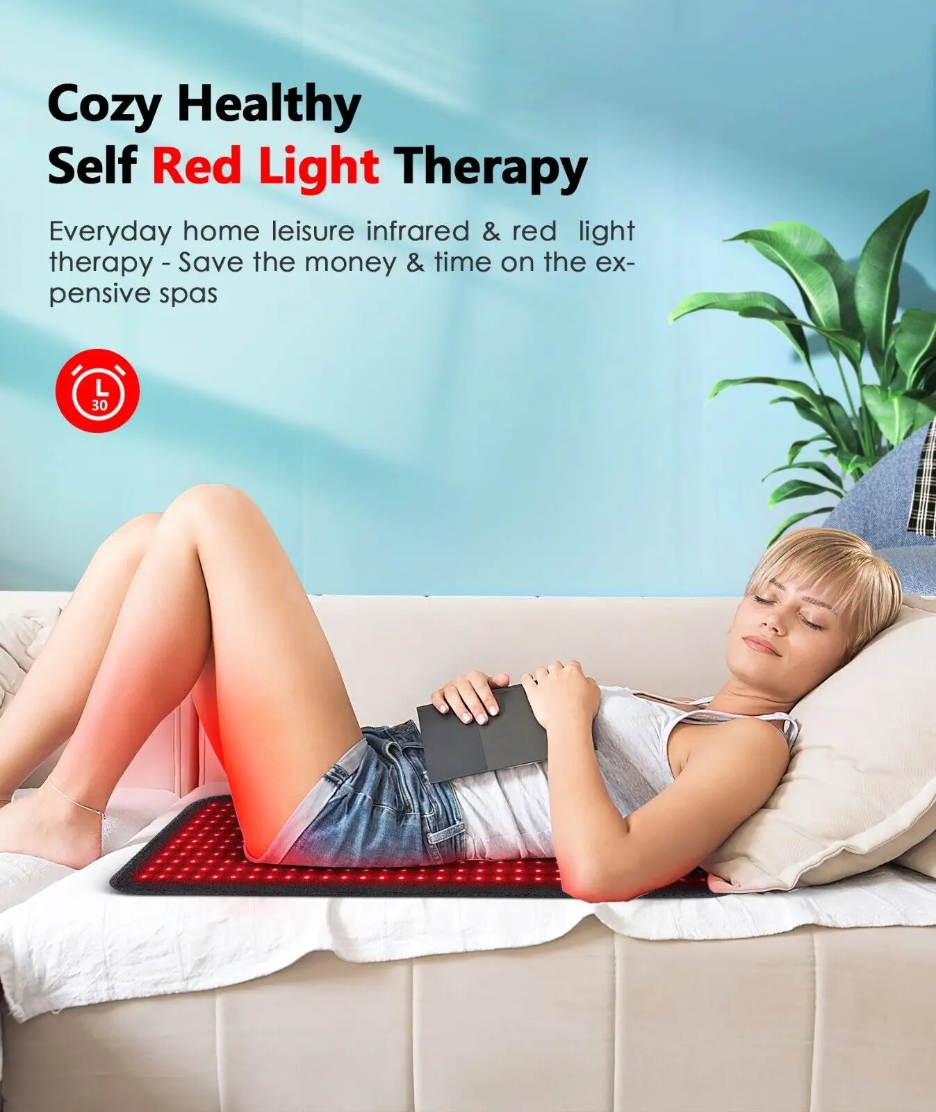 High-Concerned Red Infrared Light Therapy Massage Pad Face Body