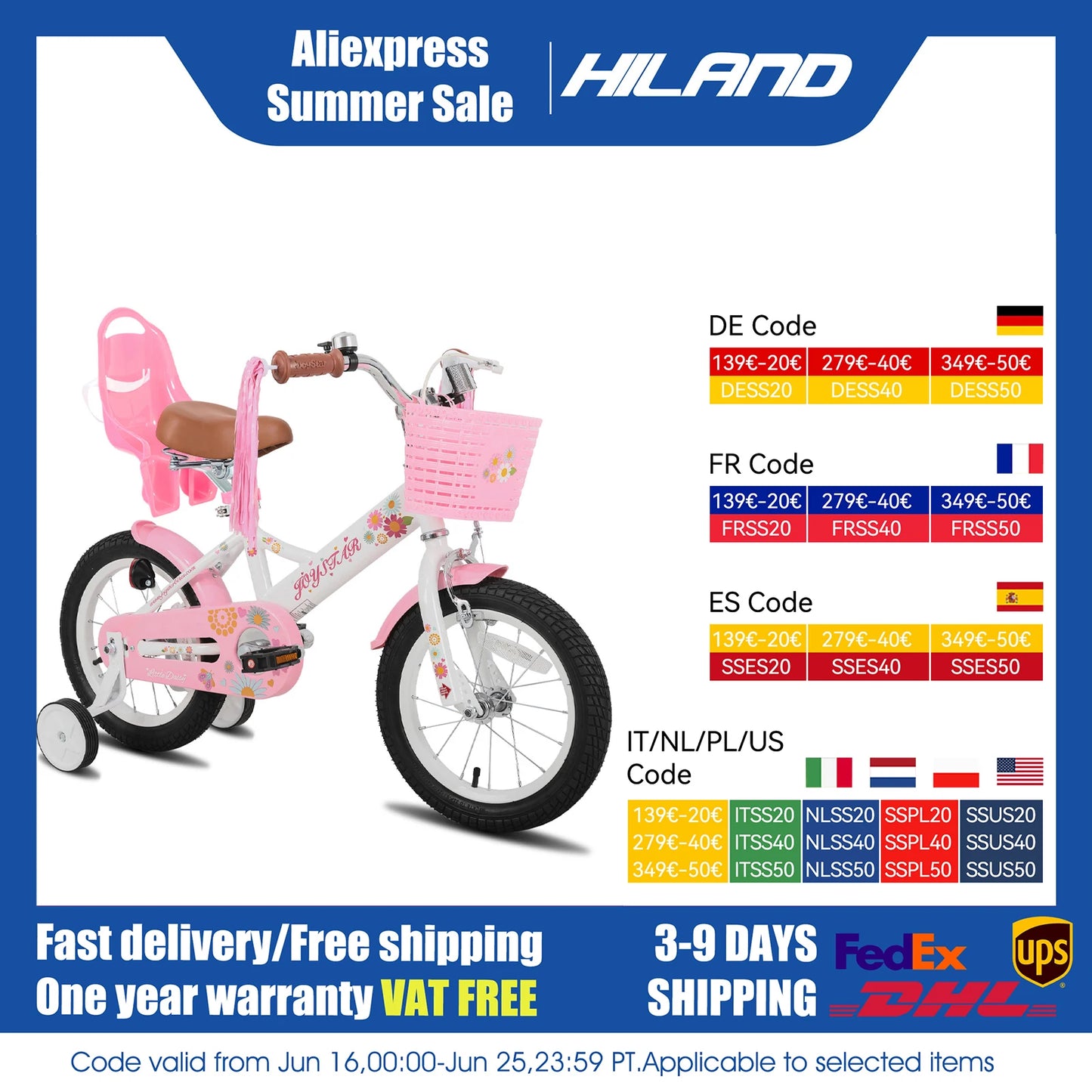 JOYSTAR Little Daisy Kids Bike For Girls