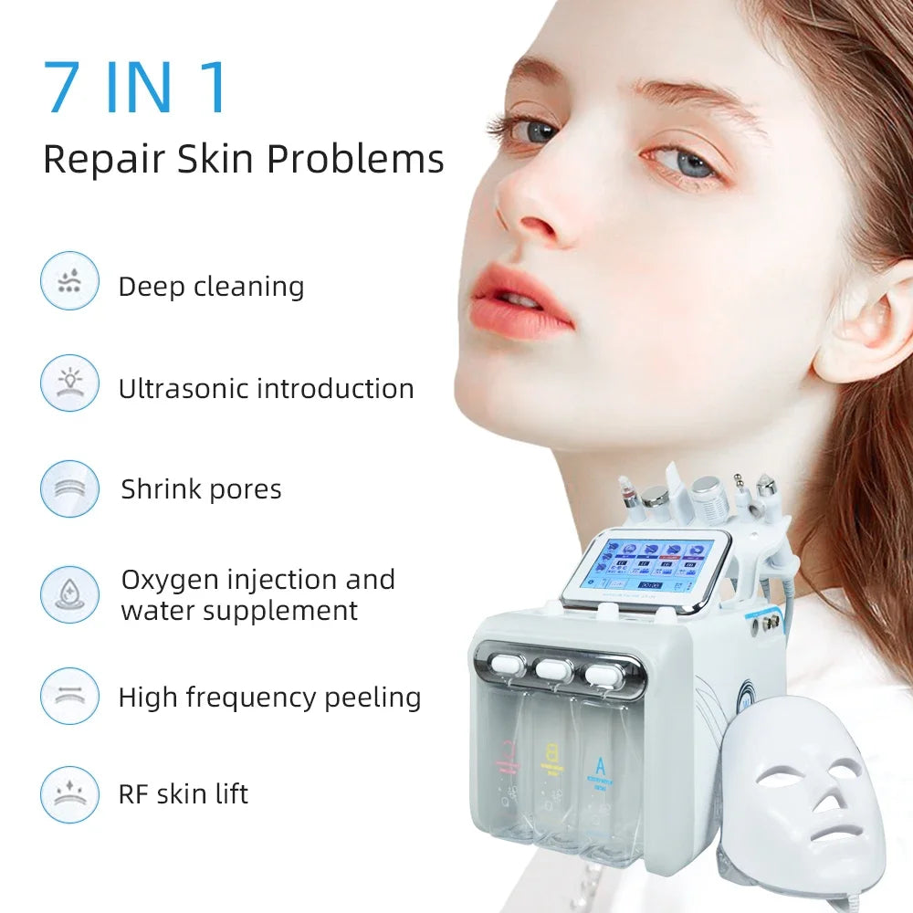 Missheart 7in1 Bubble Facial Machine Water Oxygen Jet Microdermabrasion