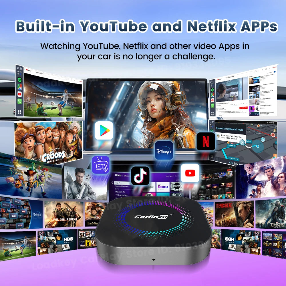 Carlinkit Android 13 AI Box Wireless CarPlay Android Auto Adapter Qualcomm 6225