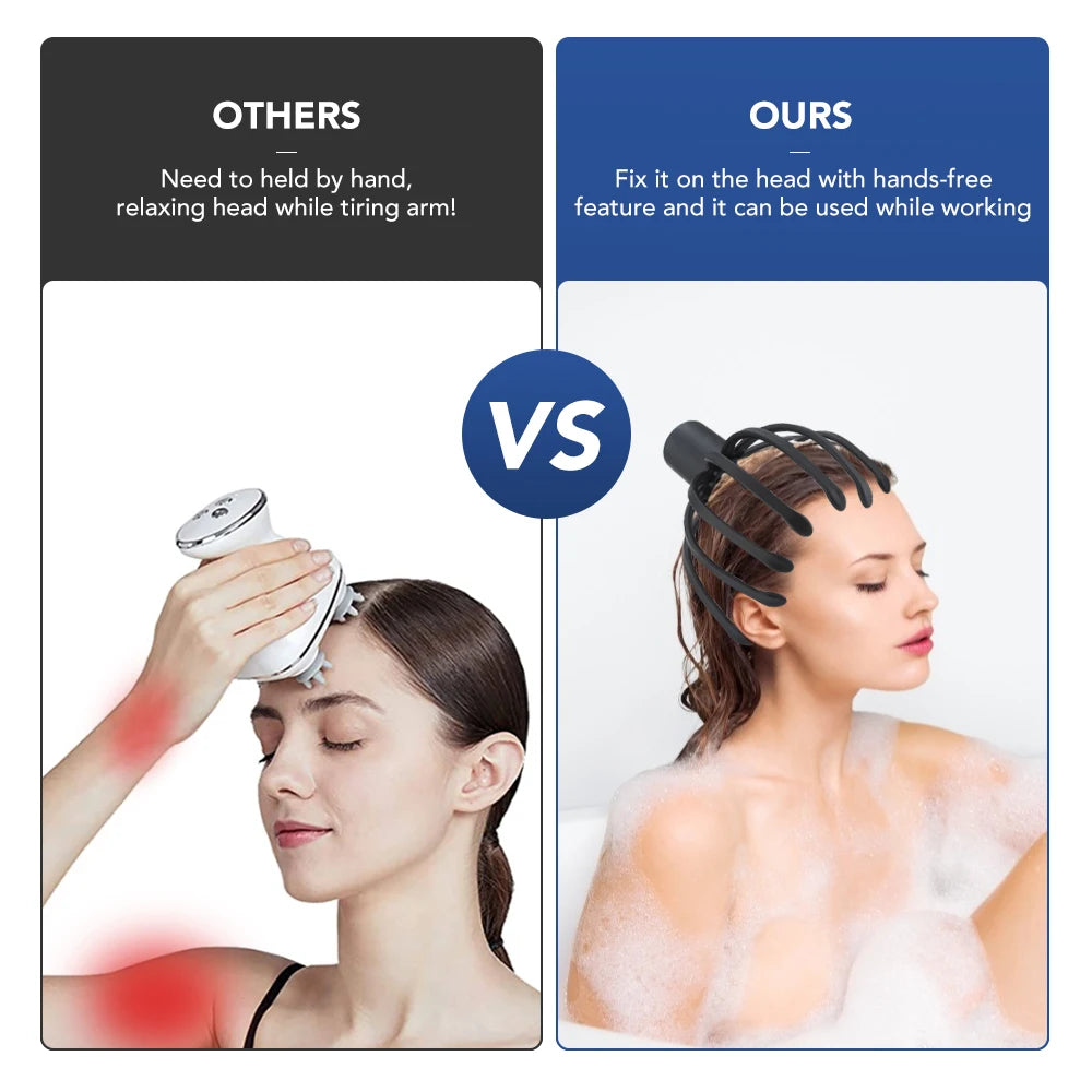 Hailicare Electric Octopus Claw Scalp Massager For Stress Relief