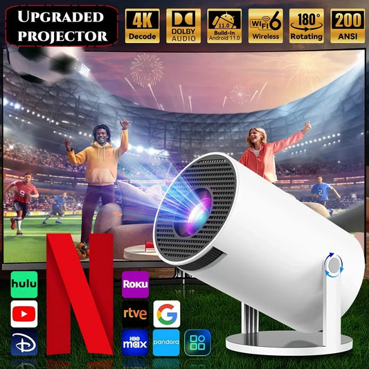 LynCast HY300PRO Mini Projector With WiFi6 BT5.4 4K