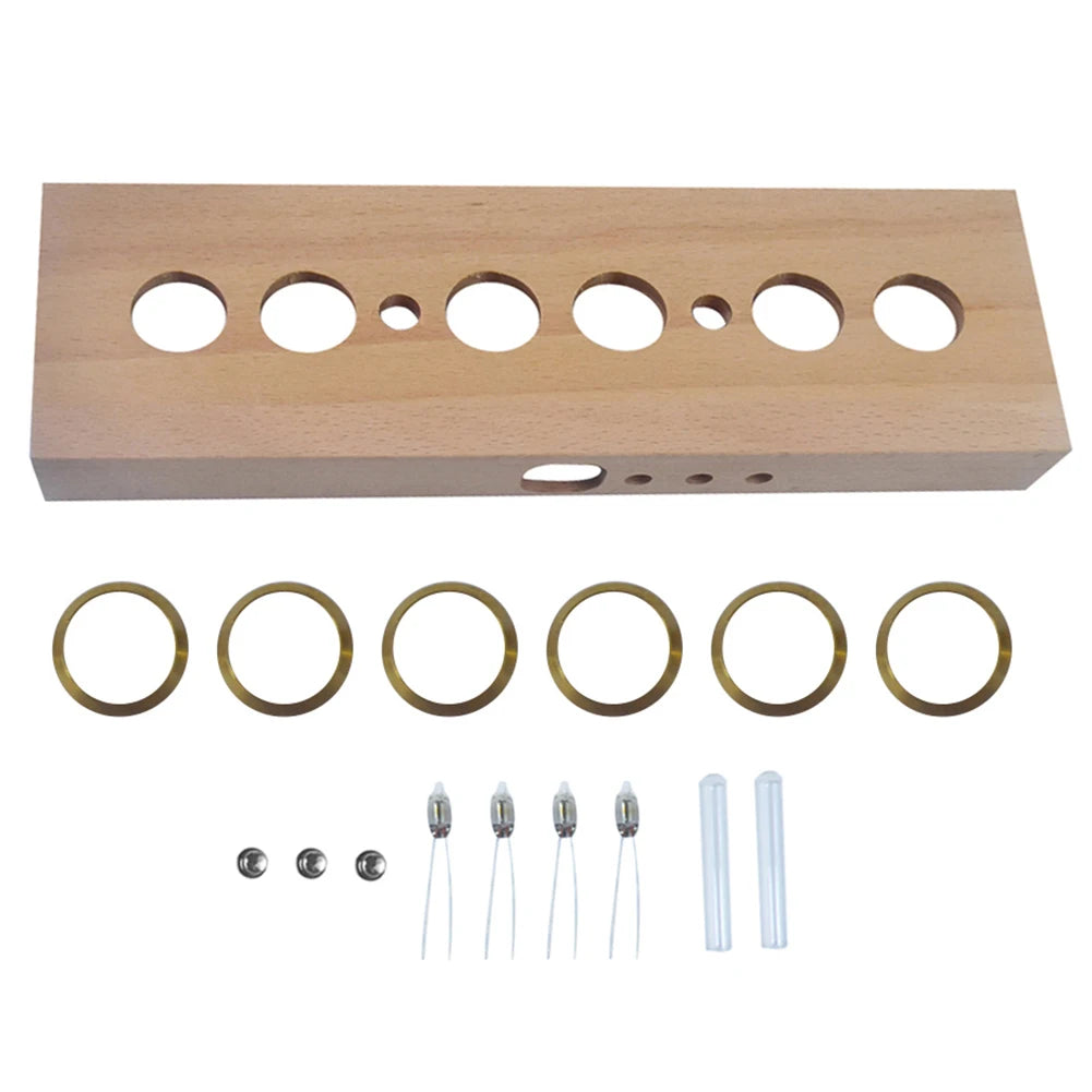 RZAHUAHU IN14 Glow Tube Clock Kit Beech Wood Nixie LED