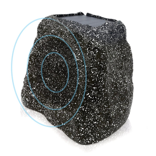 Herdio Outdoor 120W Solar Bluetooth Rock Speakers IPX7 Waterproof