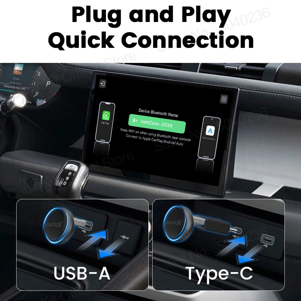 Carlinkit CarPlay Android Auto Wireless Adapter Five Point Zero Mini