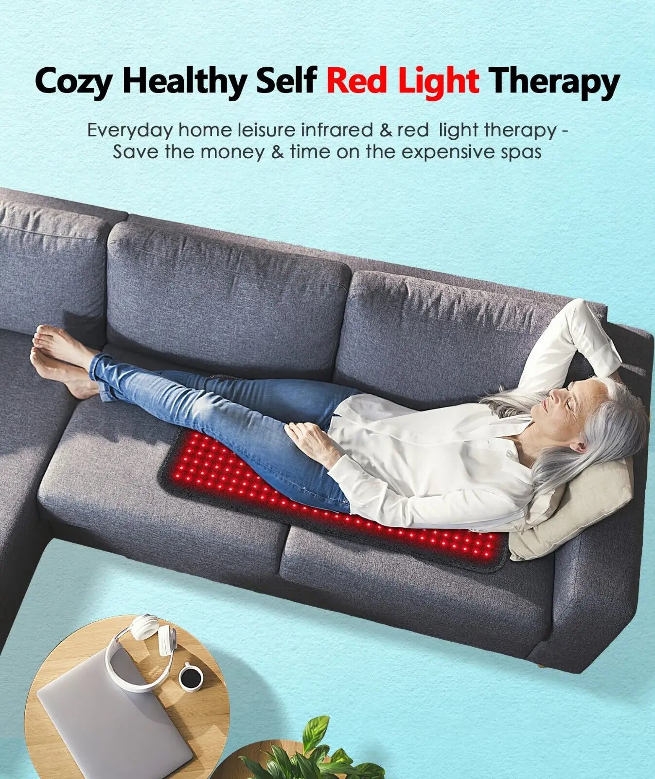High-Concerned Red Infrared Light Therapy Massage Pad Face Body