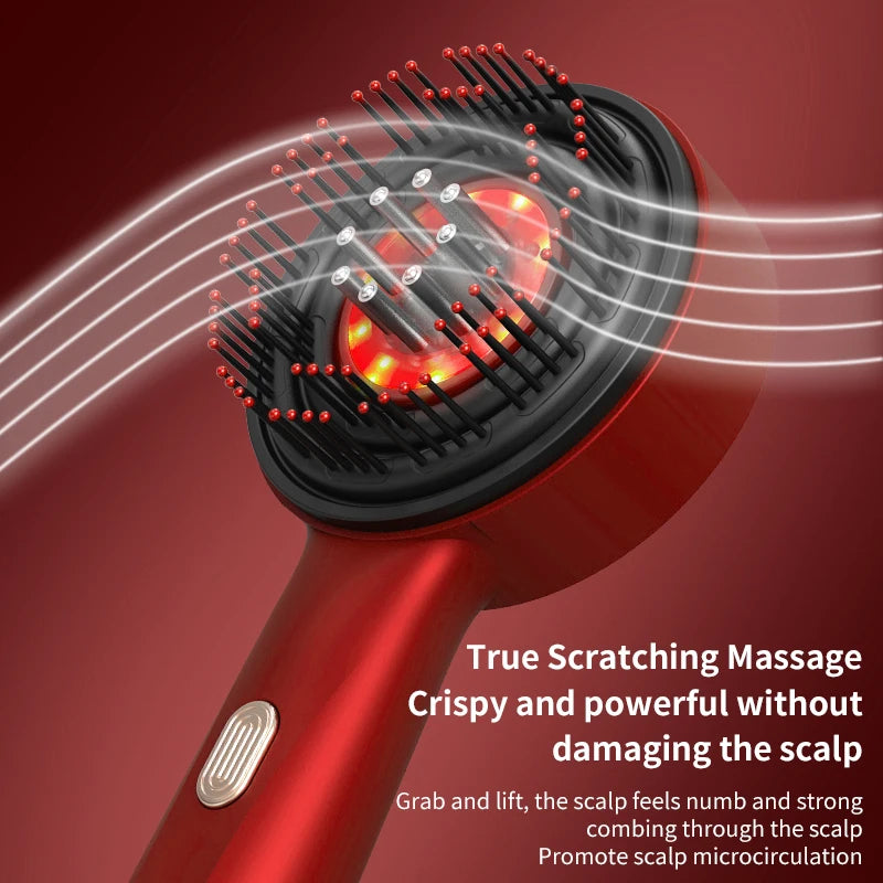 Hailicare Electric Scalp Vibration Massage Comb Infrared Light Oil Applicator