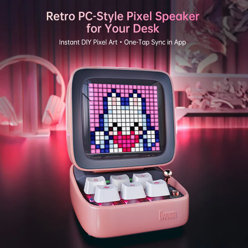 Divoom Ditoo Pro Retro Pixel Art Bluetooth Speaker Clock