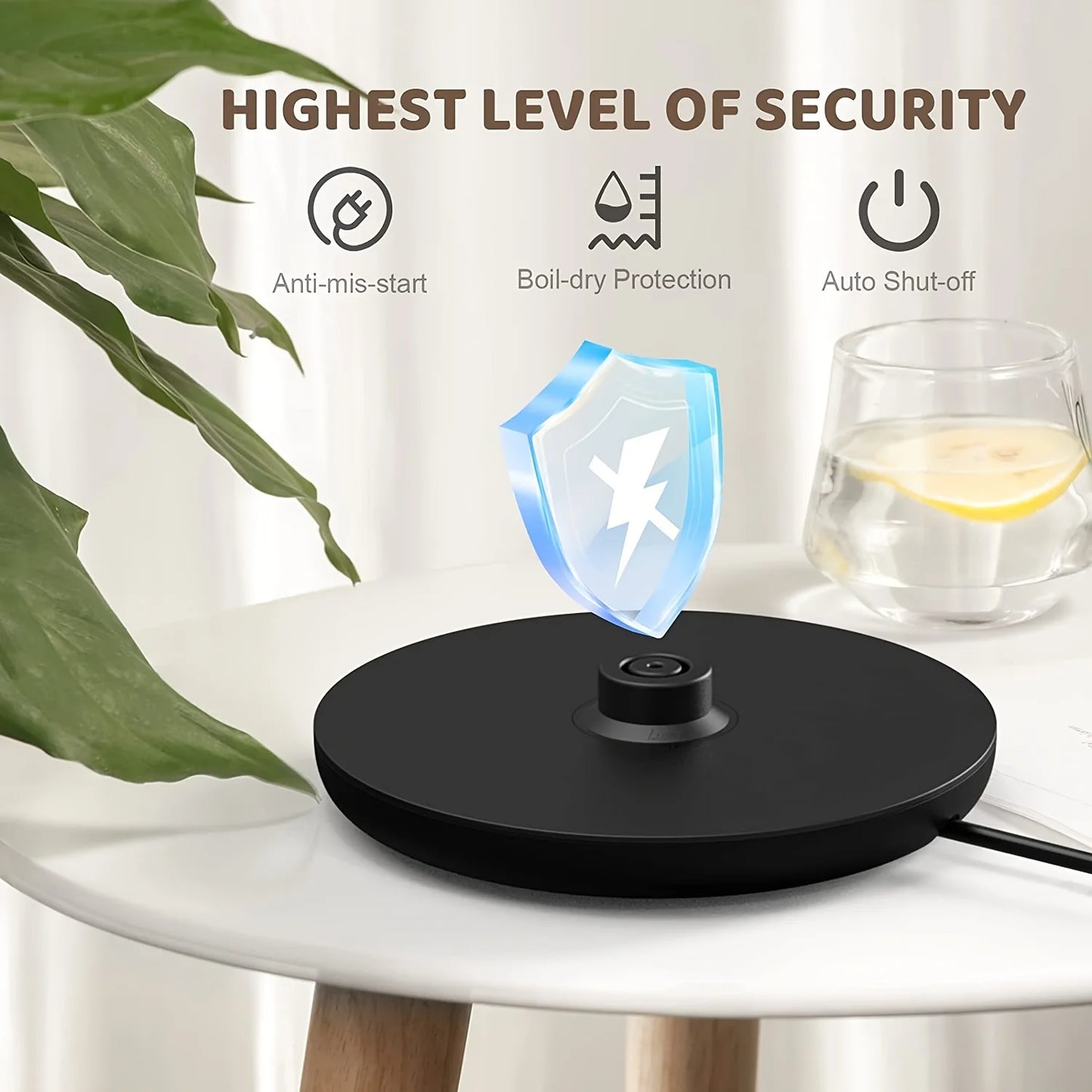 1pc 1.8QT Electric Kettle, US Plug, Temperature Control With 7 Heat Settings & LED Display,   (1100W) , Kitchen and home