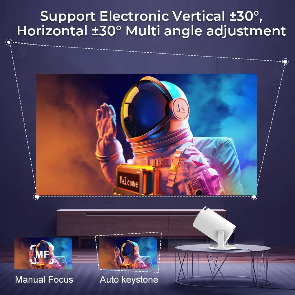 LynCast HY300PRO Mini Projector With WiFi6 BT5.4 4K