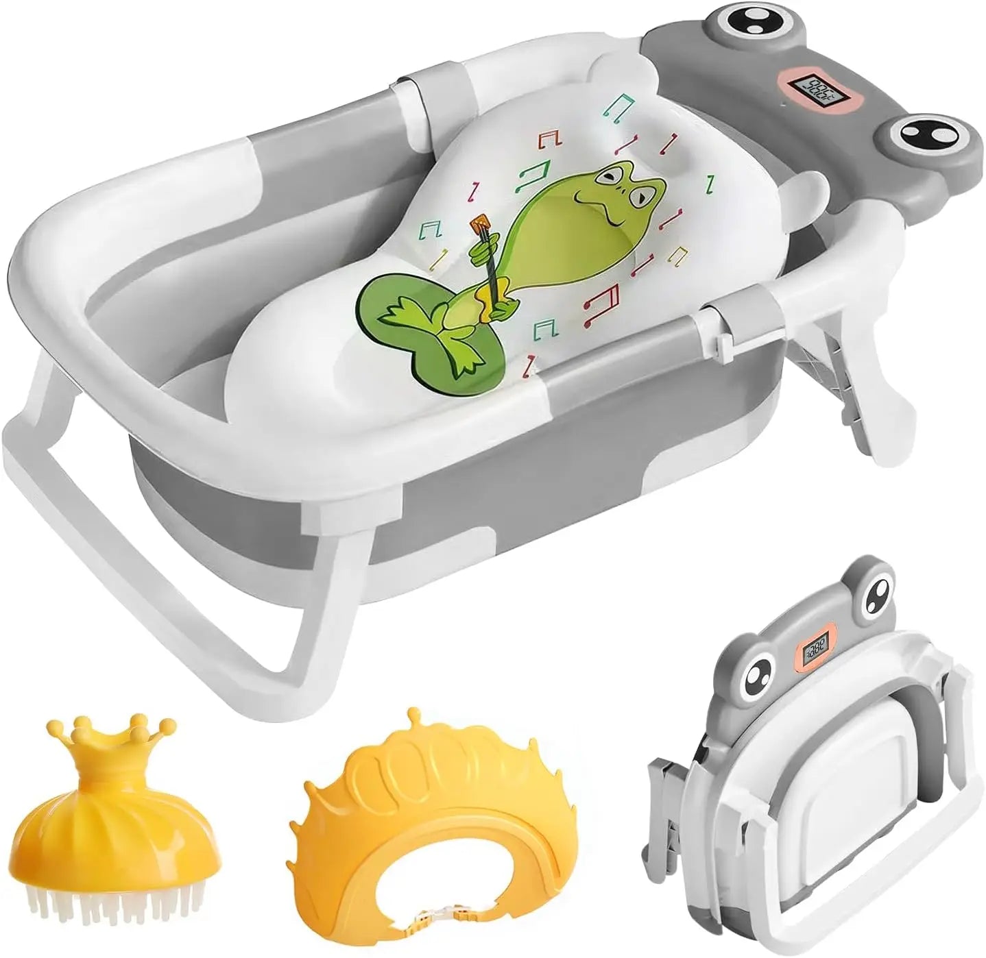 Hign-concerned Eco Friendly Foldable Baby Bath Tub With Temperature Indicator