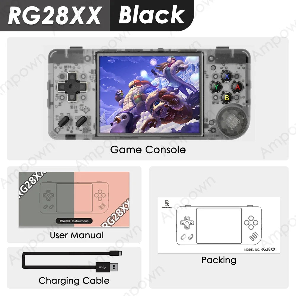ANBERNIC RG28XX Handheld Game Console 2.83'' IPS Screen HDMI Output Portable Video Player Ebook Reader Game Player Gift Mini A30