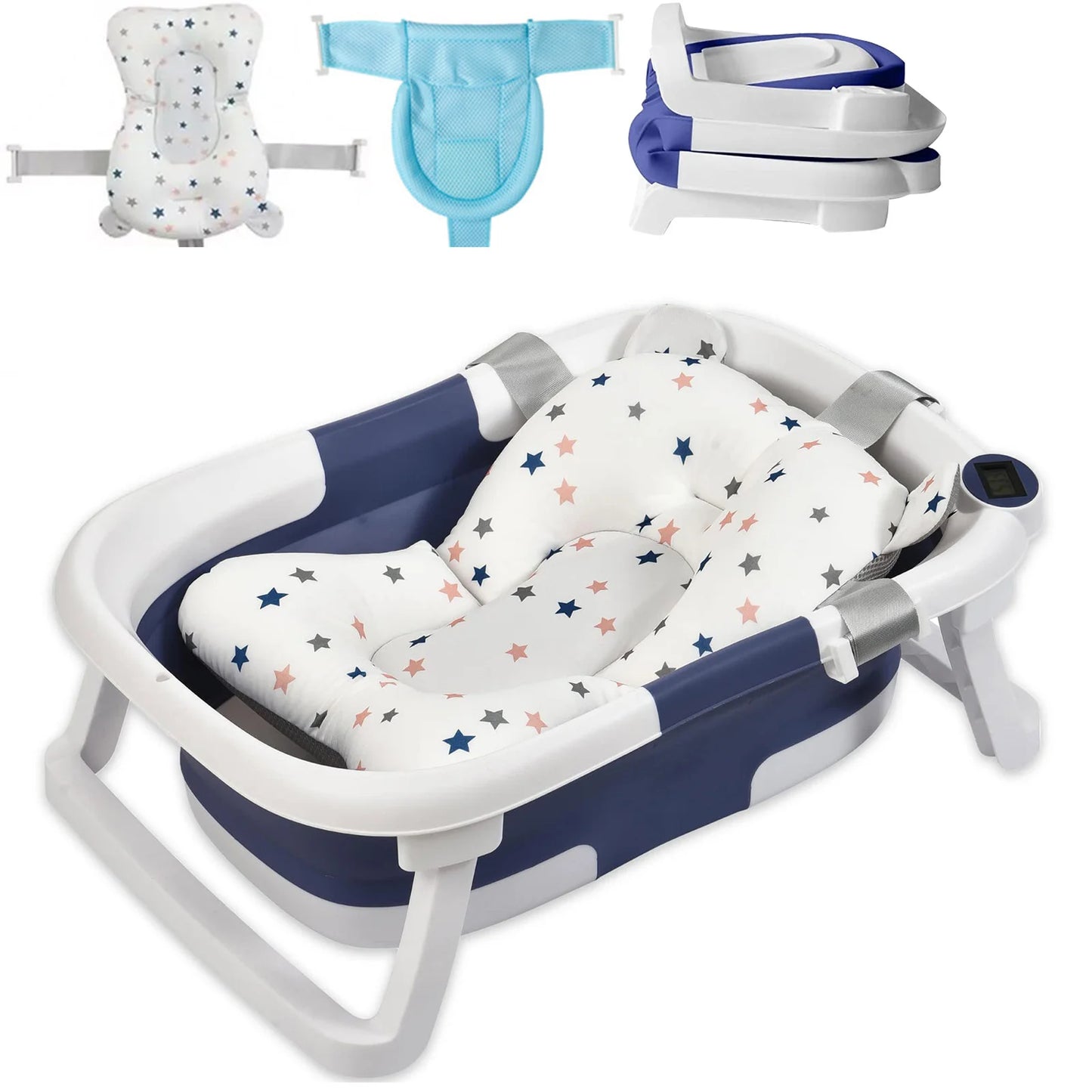Hign-concerned Eco Friendly Foldable Baby Bath Tub With Temperature Indicator
