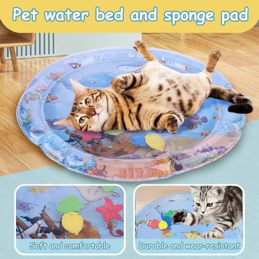Alloet Aqua Interactive Cat Play Mat Boredom Buster For Cats