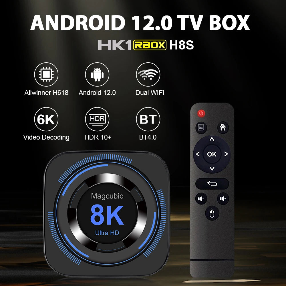 Magcubic  Allwinner H618 Android 12 TV BOX Dual Wifi 32G64G Quad Core Cortex A53 Support 8K Video 4K BT4.0 Set top box