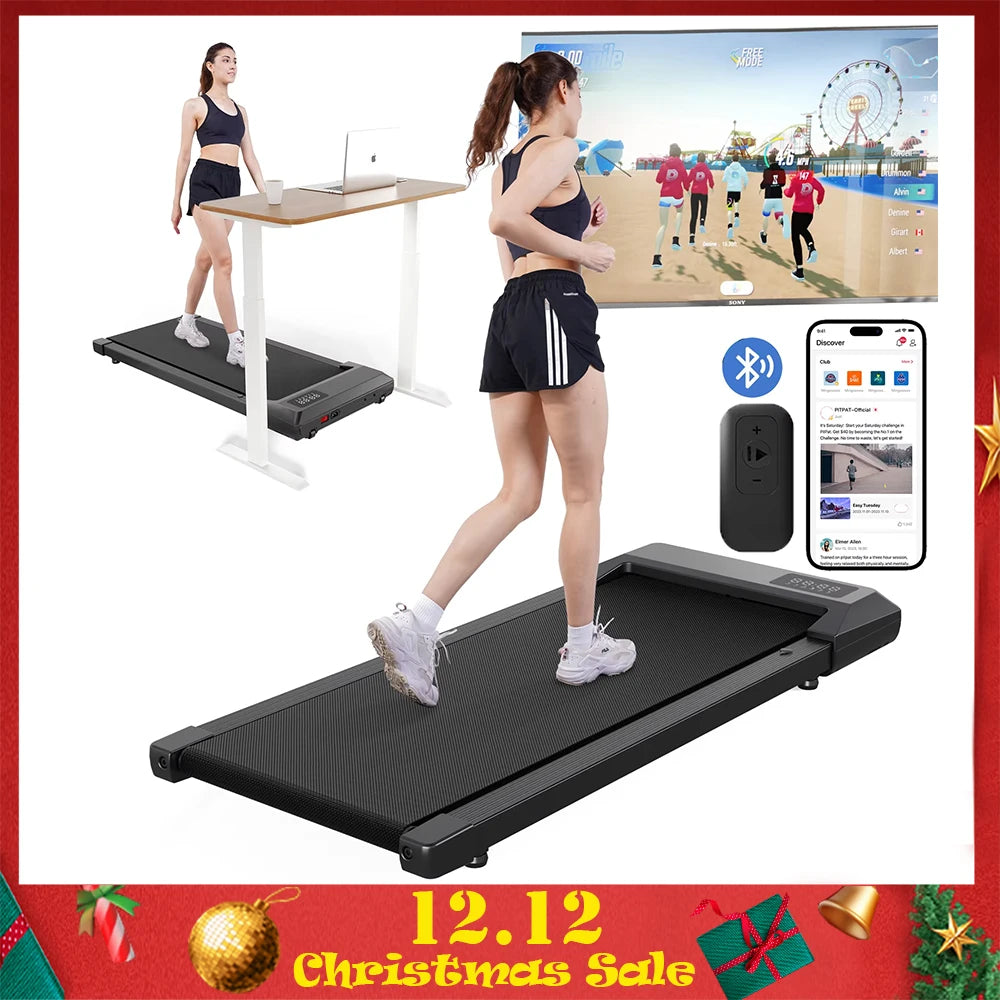 Treadmills 39.37inch Running Belt 2in1 Under Desk for Home Office Treadmill Walkingpad 2.5HP Romote Control 5MPH Exerice Machine