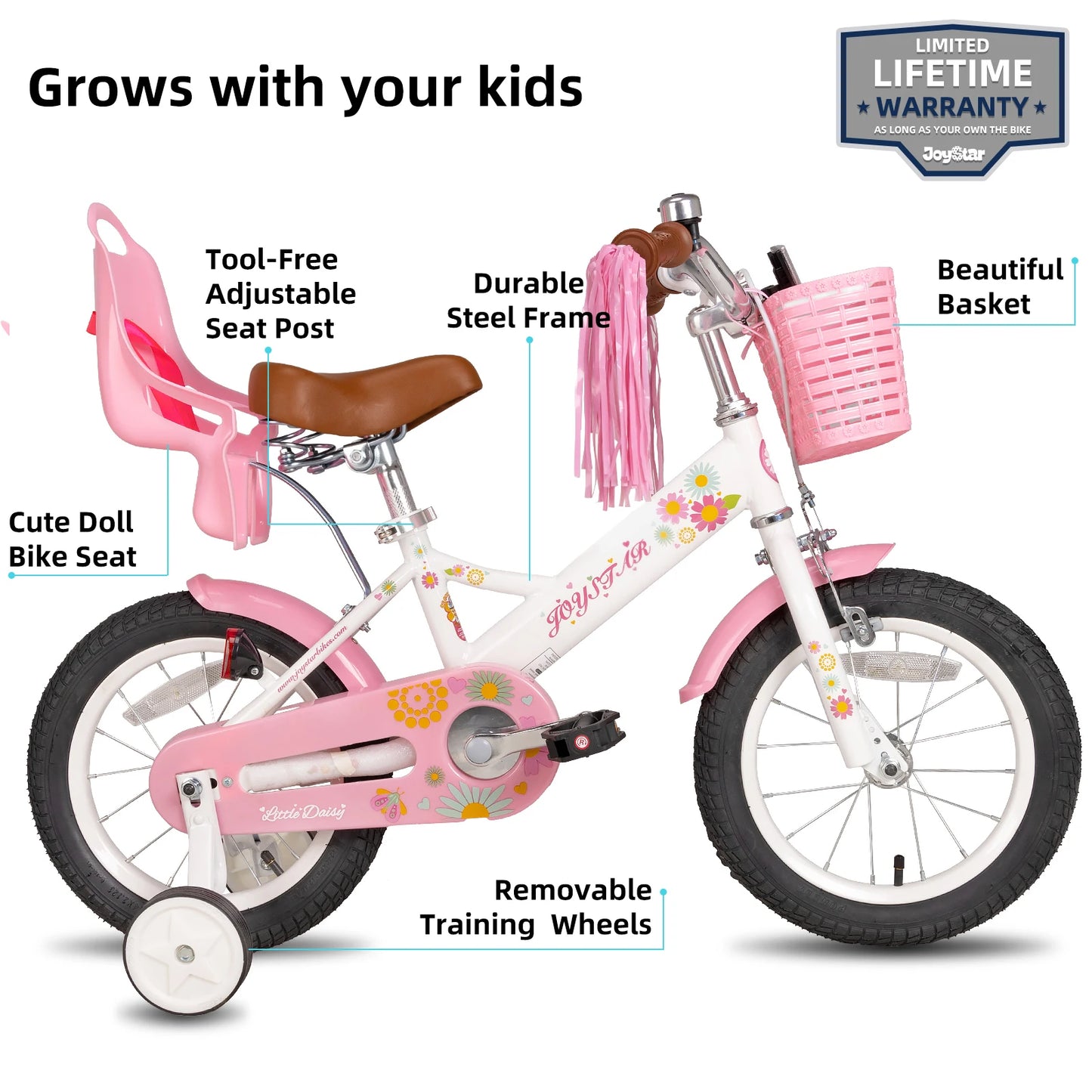 JOYSTAR Little Daisy Kids Bike For Girls