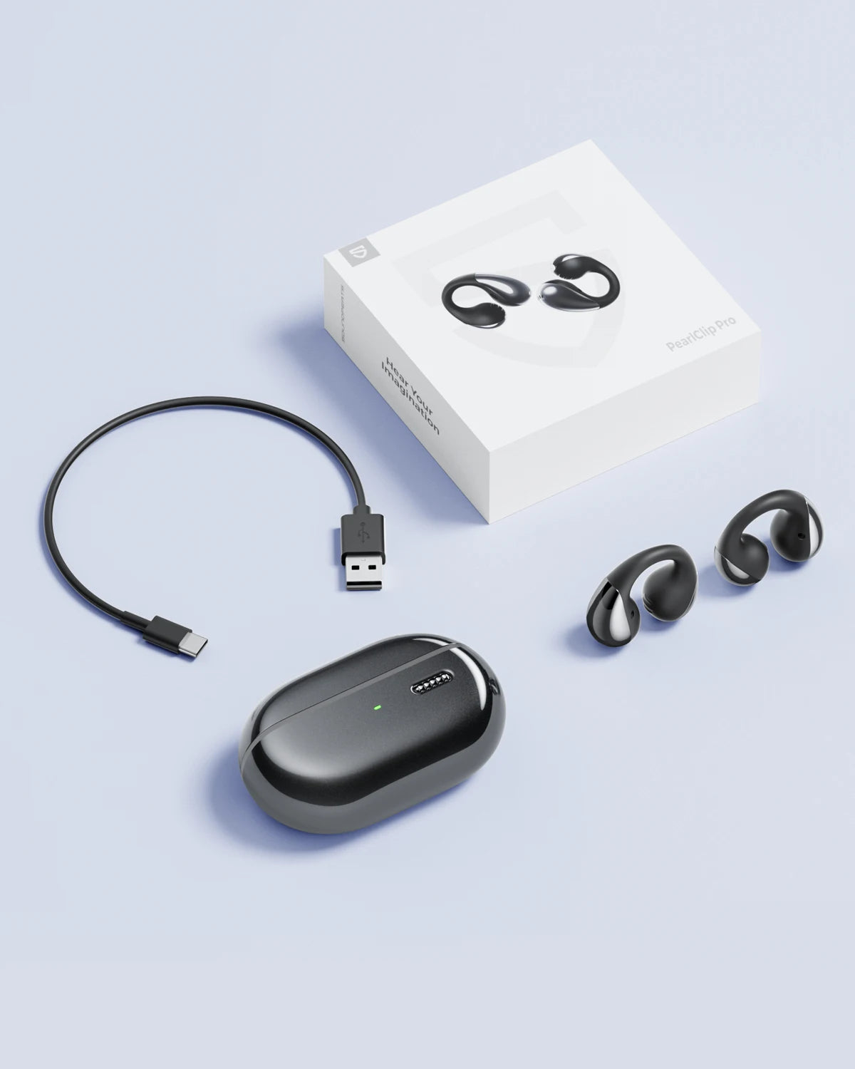 SoundPEATS PearlClip Pro Open Ear Bluetooth Earbuds with Mic